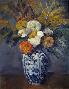 Konsttryck Bouquet of dahlias.