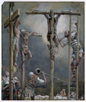 Reproducción de arte Breaking of the Thieves' Legs, illustration for 'The Life of Christ', c.1886-94