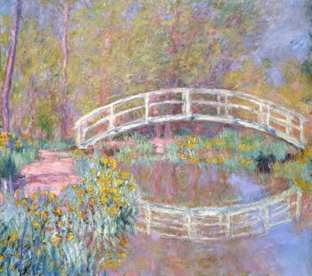 Kunstdruk Bridge in Monet's Garden, 1895-96