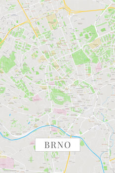 Mapa Brno color