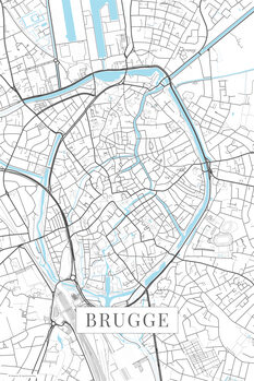 Stadtkarte Brugge white