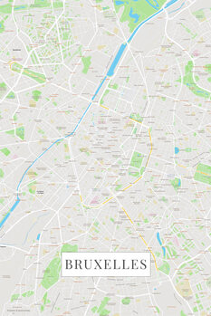 Mapa Bruxelles color