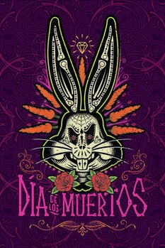 Umjetnički plakat Bugs Bunny - Dan mrtvih