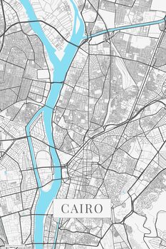 Mapa Cairo white