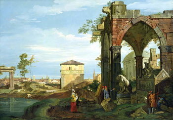 Reproducción de arte Capriccio with Motifs from Padua, c.1756 (oil on canvas)