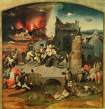 Central Panel of the Triptych of the Temptation of St. Anthony (oil on panel) Reproduction de Tableau
