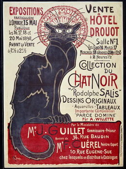 Konsttryck Chat Noir (Black Cat)