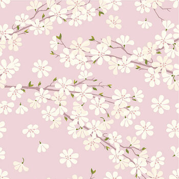 Illustration Cherry Blossom Pattern