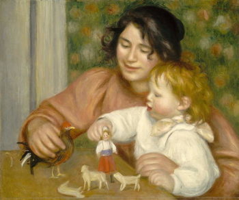 Reproducción de arte Child with Toys, Gabrielle and the Artist's son, Jean, 1895-96