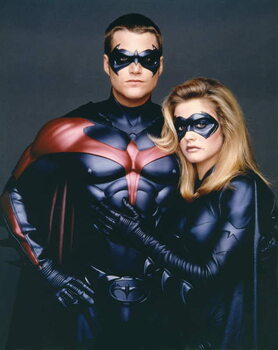 Festmény reprodukció Chris O'Donnell And Alicia Silverstone, Batman And Robin