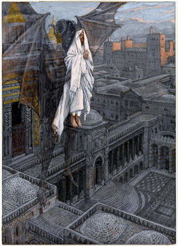Christ Borne Up unto a Pinnacle of the Temple, illustration for 'The Life of Christ', c.1884-96 Reproduction de Tableau