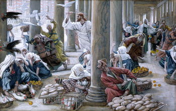 Reproducción de arte Christ Driving Out Them that Sold And Bought from the Temple, illustration for 'The Life of Christ', c.1884-96