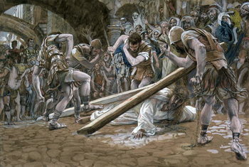 Reproducción de arte Christ Falls Beneath the Cross, illustration for 'The Life of Christ', c.1884-96