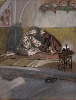 Reproducción de arte Christ Talks with Nicodemus, illustration for 'The Life of Christ', c.1886-94