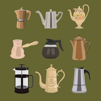 Reprodukcija umjetnosti Coffee Pots