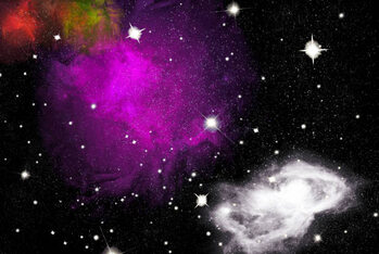 Illustration Conceptual universe and galaxies supernova concept