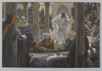 Reproducción de arte Curses against the Pharisees, illustration from 'The Life of Our Lord Jesus Christ', 1886-96
