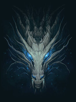 Konsttryck Dark magic dragon