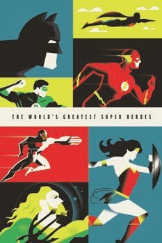 Poster de artă DC Comics - Greatest Super Heroes