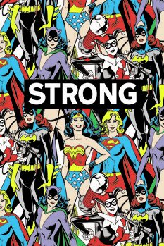 Konsttryck DC Comics - Women are strong