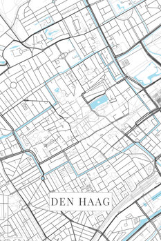 Den Haag white Térképe