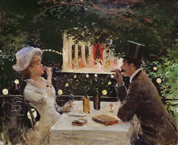 Reprodukcja Dinner at Les Ambassadeurs, c.1882