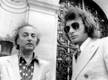 Umělecká fotografie Director Francois Reichenbach and Singer Johnny Hallyday in 1972
