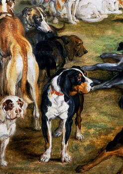 Obrazová reprodukce Dogs, detail from Diana and Nymphs on point of leaving, 1623-1624, painting by Jan Brueghel the Elder (1568-1625) and Peter Paul Rubens , Netherlands, 17th century