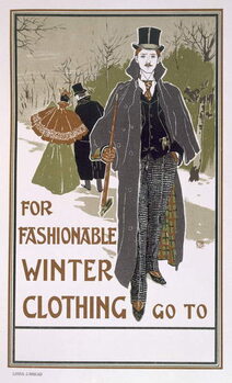 Festmény reprodukció Draft poster design for a winter clothing company