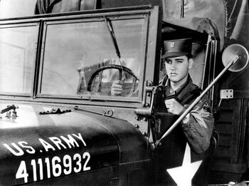 Fotografia artistica Elvis Presley during Military Duty in Us Army in Germany in 1958