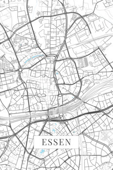 Mapa Essen white