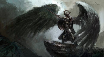 Illustration fallen angel