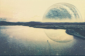 Umělecký tisk Fantasy landscape of an alien planet