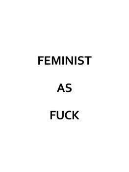 Ilustrace Feminist as fuck