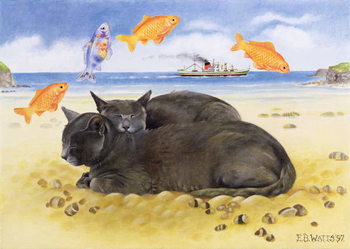 Konsttryck Fish Dreams, 1997