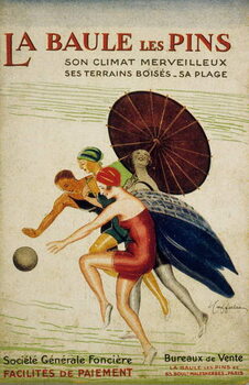 French by Leonetto Cappiello for the societe Generale fonciere of La Baule les Pins, France, 30's Reproduction de Tableau