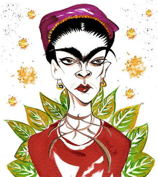 Konsttryck Frida Kahlo