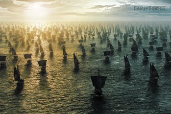 Umělecký tisk Game of Thrones - Targaryen's ship army