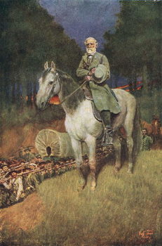 Reprodukcija umjetnosti General Lee on his Famous Charger, 'Traveller'