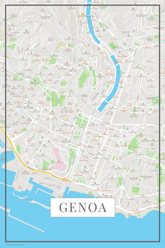 Mapa Genoa color