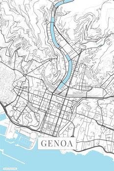 Mapa Genoa white
