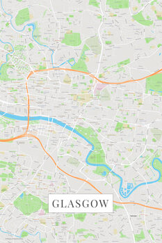 Mapa Glasgow color