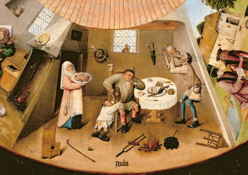 Reproducción de arte Gluttony, detail from the Table of the Seven Deadly Sins and the Four Last Things, c.1480 (oil on panel)