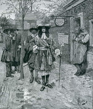 Reproducción de arte Governor Andros and the Boston People, engraved by A. Whitney, from Harper's Magazine, 1883