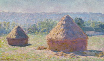Reproducción de arte Grainstacks at the end of the Summer, Morning effect, 1891