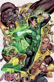 Konsttryck Green Lantern- Fight