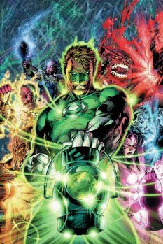 Konsttryck Green Lantern - The team