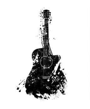 Konsttryck Guitar illustration