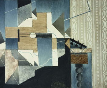 Guitar on Table; La Guitare sur la Table, 1913 Reproduction de Tableau