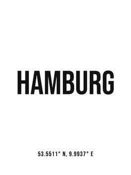 Illustration Hamburg simple coordinates